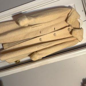 Crème Mohair mink trimmed coat